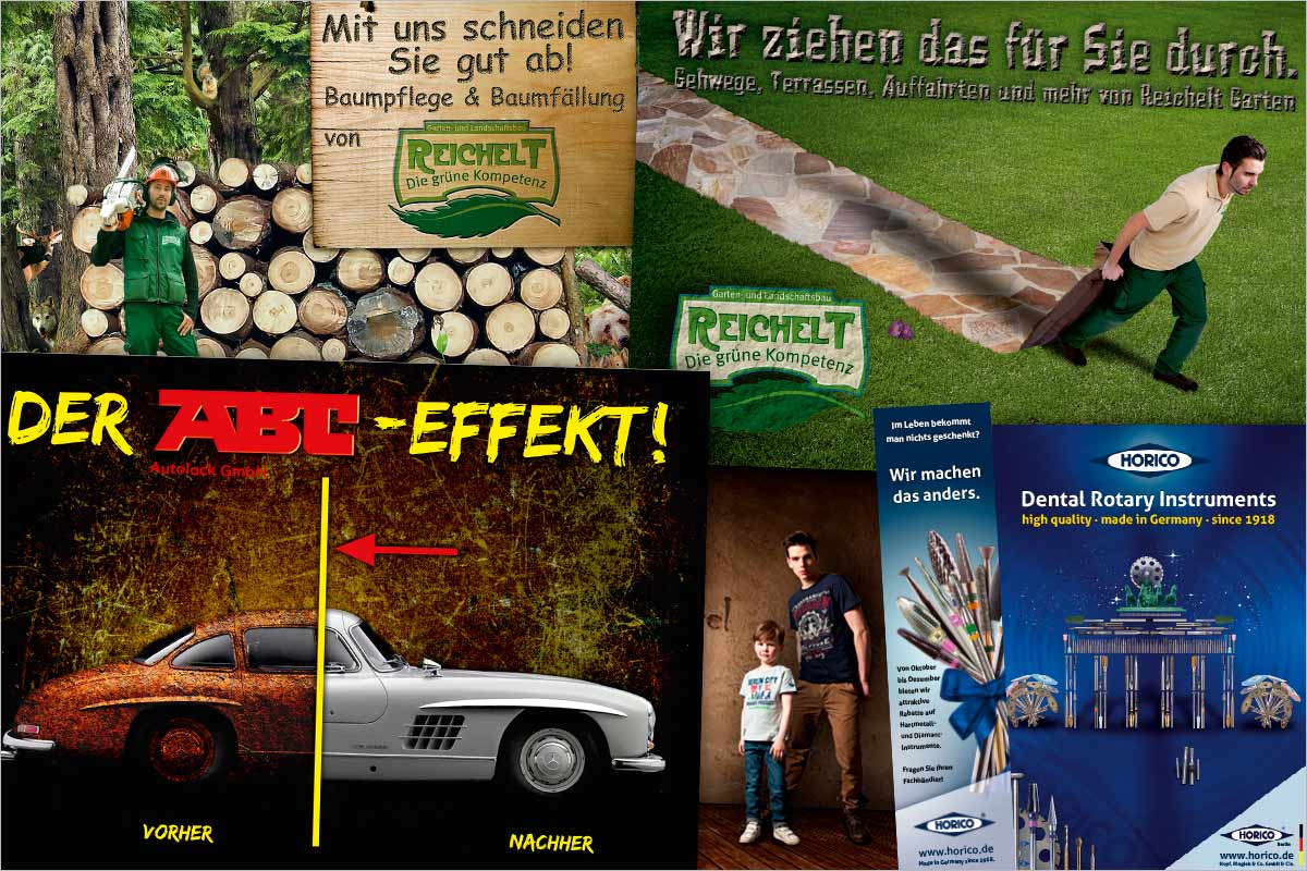 Bildcollagen der Werbeagentur und Kreativagentur für den Kanton Graubünden